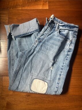 Target Light Blue Women's Boyfriend Jeans with Contrast Patch
